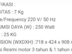 Spesifikasi dan Harga Mesin Cuci Polytron PWM 702 7 Kg 2 Tabung